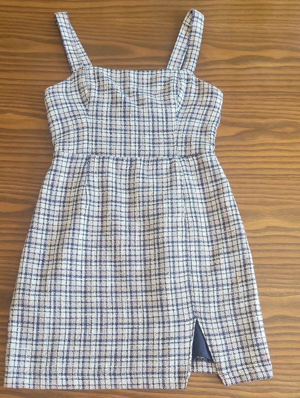 Abercrombie & Fitch Blue White Beige Plaid Mini Dress | Size: XSP